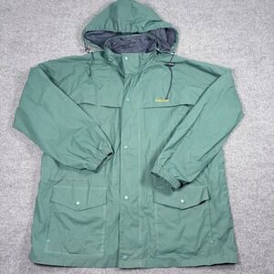 Stearns Dry Wear Green Rain Jacket Mens Large Model 8176 Waterproof Hooded Parka